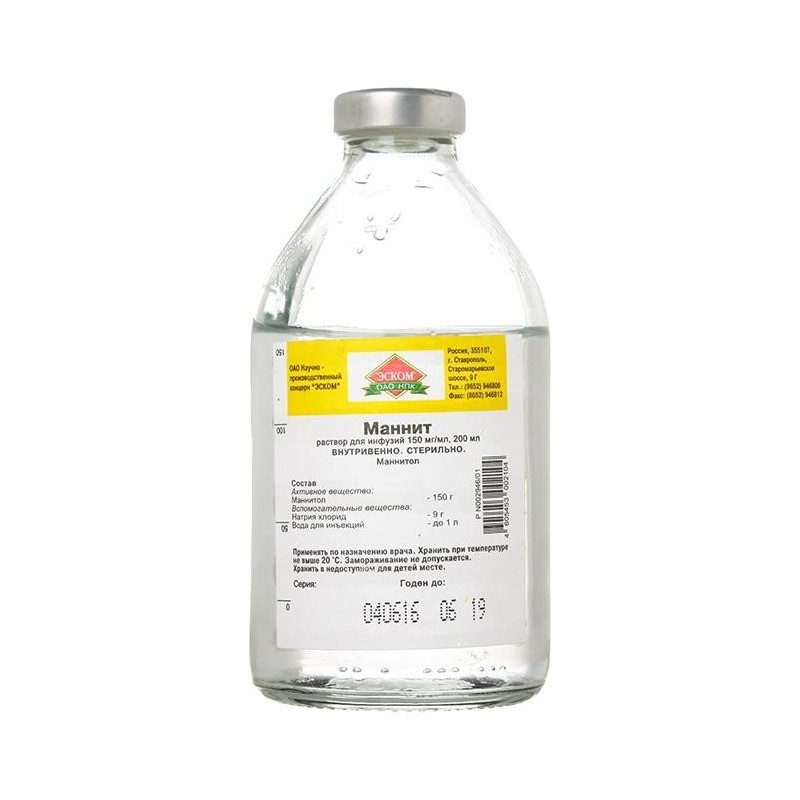 Buy Mannitol solution 150 mg/ml vials 200 ml 1pc.
